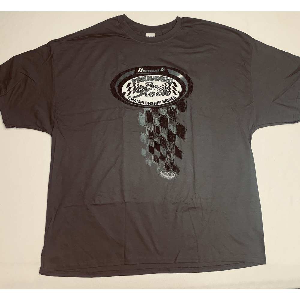 3XL PENN/OHIO Pro Stock Dirt Track Champoinship Series T-Shirt Homak Gray NWOT
